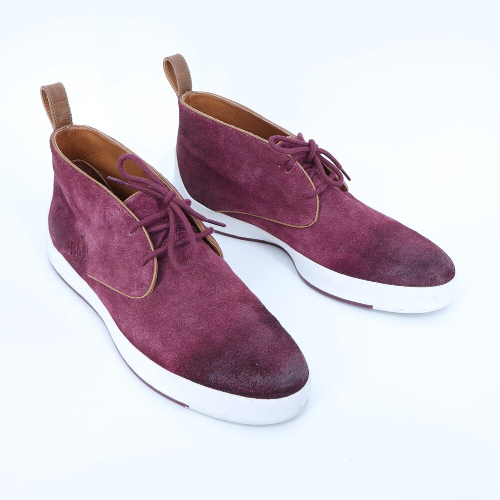 JOHN FLUEVOG Type 3 Chukka Sneaker Burgundy Suede Leather Lace Up Men's 10
